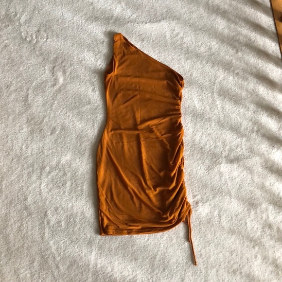 Neena Swim burnt orange mesh mini dress - Picture 2 of 10